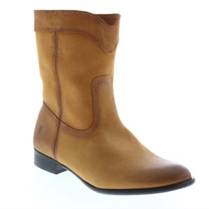 Frye Cara Roper Short 71443 Womens Brown Leather Ankle & Booties Boots